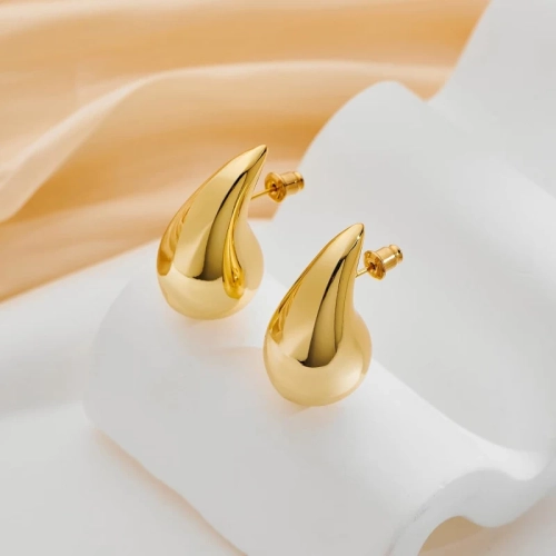 Chunky Water Drop Earrings: Big Dangle Fashion Jewelry Gift for Women