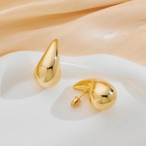 Chunky Water Drop Earrings: Big Dangle Fashion Jewelry Gift for Women