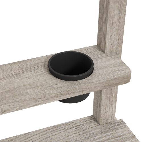 Bac à sable avec doublure pour enfants Outsunny, bac à sable en bois pour enfants avec design de cuisine, évier, boîtes de plantation pour jardin,