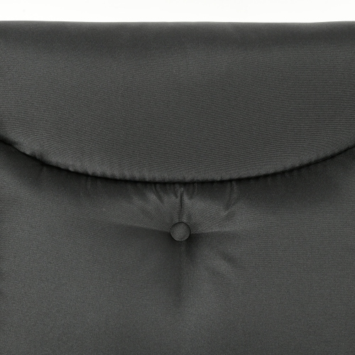 Outsunny Porch Swing with Adjustable Canopy, 3 Seat Outdoor Swing Chair, Steel Patio Swing Bench with Coffee Tables and Cushion for Garden, Black