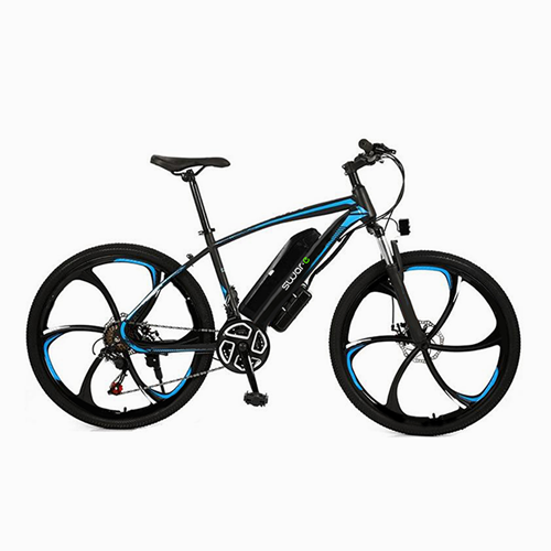 SWAR-E SB26-350 Swar-E Electric Bike 26" (350W Motor, 36V 13Ah Lithium Battery, Mag Wheel, 32 Km/h Speed) – Blue/black