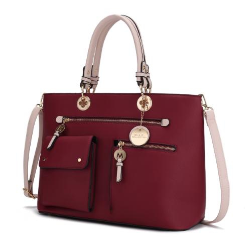 Julia Vegan LeatherColor-block Sac pour femme SatchelBag de Mia k