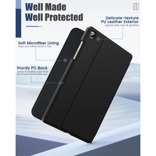 Samsung Galaxy Tab A9 Plus / A9+ 11-Inch 2023 Case - Multi-Angle Viewing Slim Protective Cover with Auto Wake/Sleep - Black