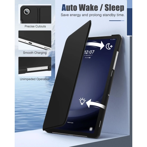Samsung Galaxy Tab A9 Plus / A9+ 11-Inch 2023 Case - Multi-Angle Viewing Slim Protective Cover with Auto Wake/Sleep - Black