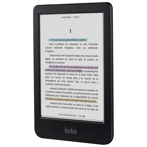 Kobo Clara Colour 6" Digital eReader with Touchscreen - Black