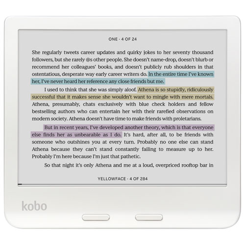 Liseuse numérique à écran tactile en couleur de 7 po Libra de Kobo - Blanc