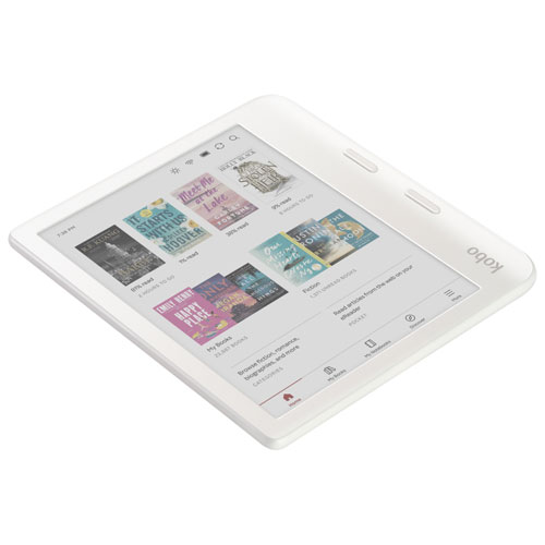 Liseuse numérique à écran tactile en couleur de 7 po Libra de Kobo - Blanc