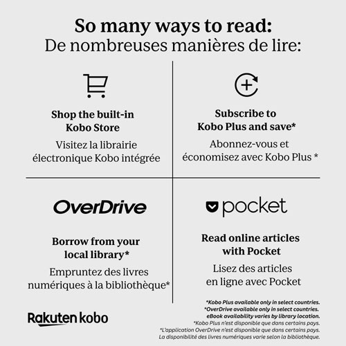 Kobo Clara Black/White 6” Digital eReader with Touchscreen - Black