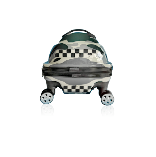 Valise porteuse rigide Dashmobile de Tucci-Kids - Camouflage gris