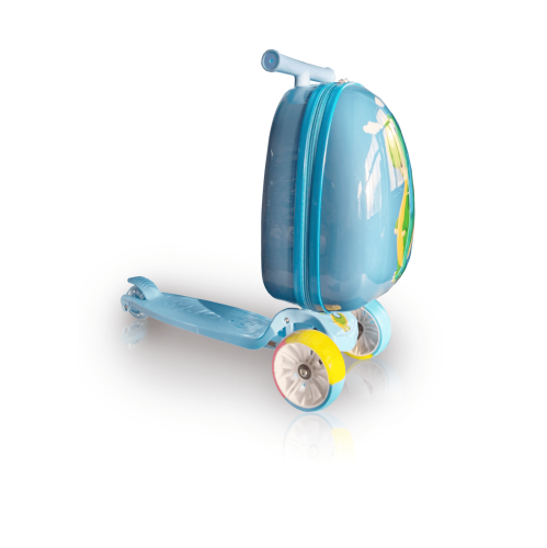 Valise rigide pour enfants trottinette de Tucci - charmante valise légère pour enfants avec roulettes