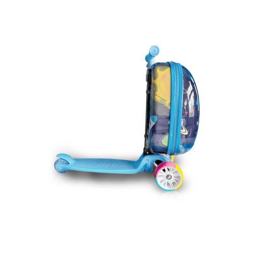 Tucci Kids Hardside Scooter Ride On Suitcase for Kids - Cute Lightweight Kids Luggage with Wheels