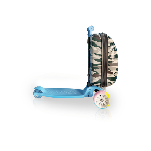 Tucci Kids Hardside Scooter Ride On Suitcase for Kids - Cute Lightweight Kids Luggage with Wheels