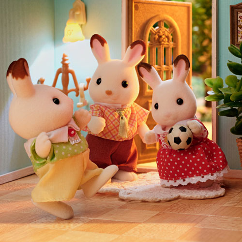 Calico Critters Chocolate Rabbit Family Playset