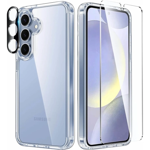 Clear Slim Shockproof Samsung Galaxy S24 Case - Anti-Yellowing Scratch-Proof, Drop-Proof, Tough 5G Mobile Phone Protection Bumper