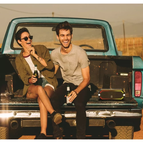 Altec Lansing HydraBlast Waterproof Bluetooth Wireless Speaker - Black/Royal Blue