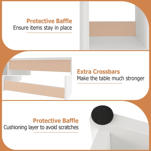 Topbuy Computer Desk for Small Space 31.5" Home Office Desk with Shelves Space Saving Study Writing Desk