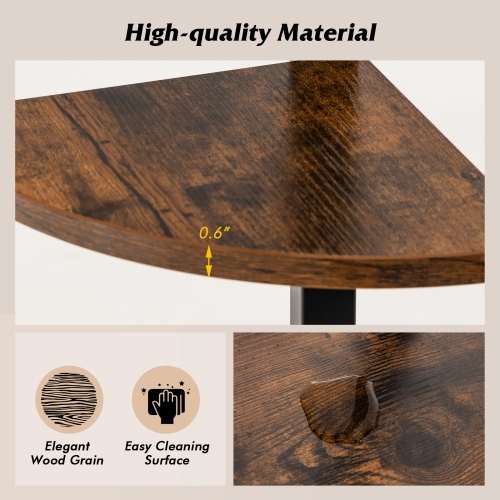 Topbuy 4-Tier Industrial Corner Ladder Shelf Freestanding Bookshelf Display Rack with Anti-tipping Kit