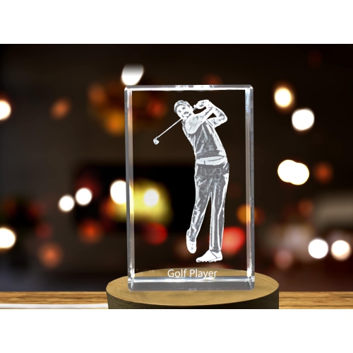 Golf Player 3D Engraved Crystal 3D Engraved Crystal Keepsake/Gift/Decor/Collectible/Souvenir