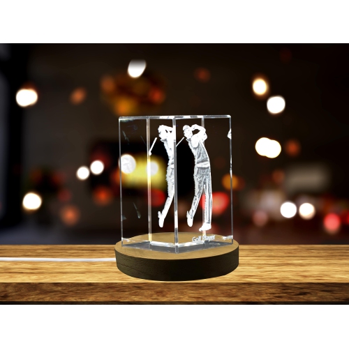 Golf Player 3D Engraved Crystal 3D Engraved Crystal Keepsake/Gift/Decor/Collectible/Souvenir