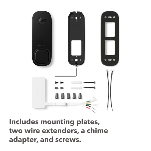 Ecobee Smart Video Doorbell Camera - with Industry Leading HD Camera, Night Vision, Person and Package Sensors, 2-Way Talk, and Video & Snapshot