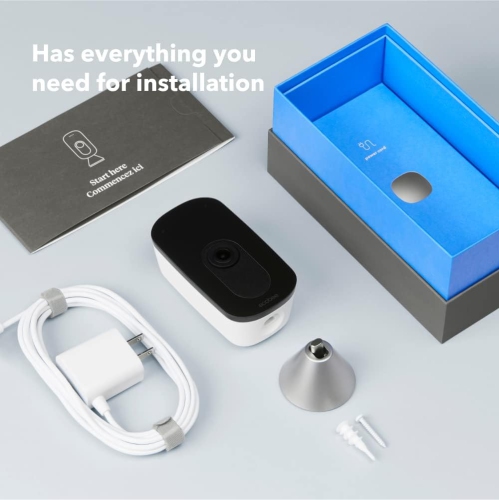 ECOBEE  Smart Camera – Indoor Wifi Security Camera, Smart Home Security System, 1080P HD 180 Degree Fov, Night Vision, 2-Way Audio, Works \w Apple