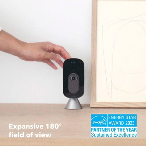 Ecobee Smart Camera – Indoor WiFi Security Camera, Smart Home Security System, 1080p HD 180 Degree FOV, Night Vision, 2-Way Audio, Works with Apple