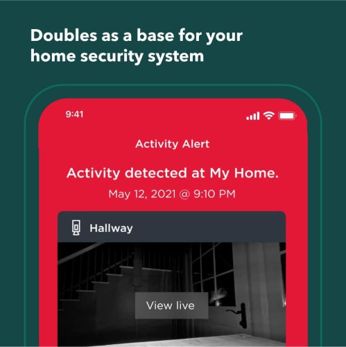 Ecobee Smart Camera – Indoor WiFi Security Camera, Smart Home Security System, 1080p HD 180 Degree FOV, Night Vision, 2-Way Audio, Works with Apple