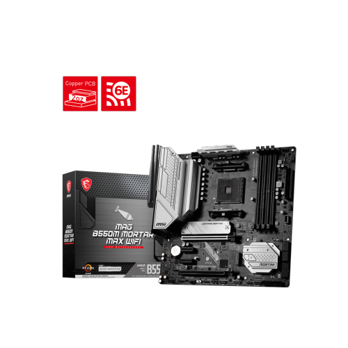 MSI MAG B550M MORTAR MAX WIFI Gaming Motherboard (Supports 3rd Gen