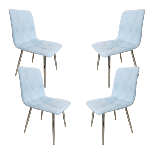 Chaise de salle à manger Bombay - Gris chromé