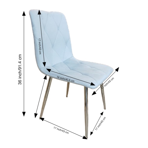 Chaise de salle à manger Bombay - Gris chromé