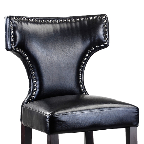 Kings Transitional Bar Height Barstool - Set of 2 - Black