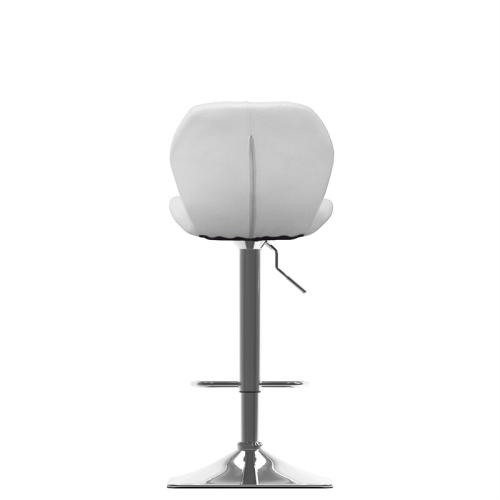 Tabouret de bar contemporain à hauteur réglable - Ensemble de 2 - Blanc