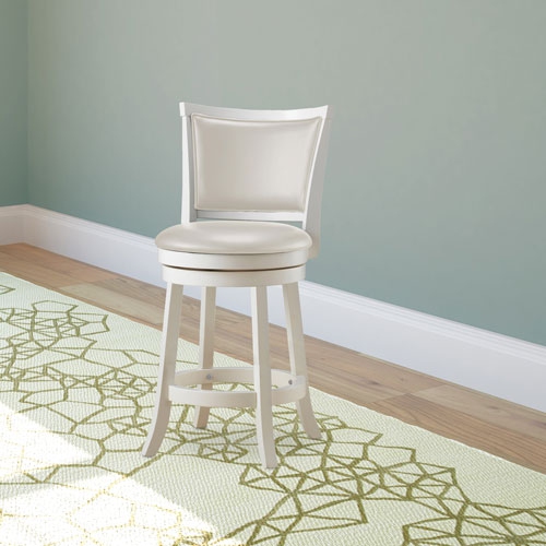 Woodgrove Transitional Counter Height Barstool - Set of 2 - White