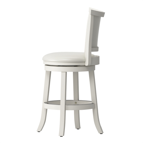 Woodgrove Transitional Counter Height Barstool - Set of 2 - White