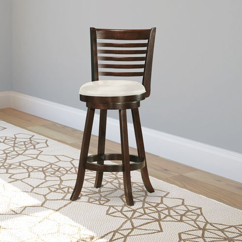 CORLIVING  Woodgrove Transitional Bar Height Barstool - Set Of 2 - Cappuccino/white Love them