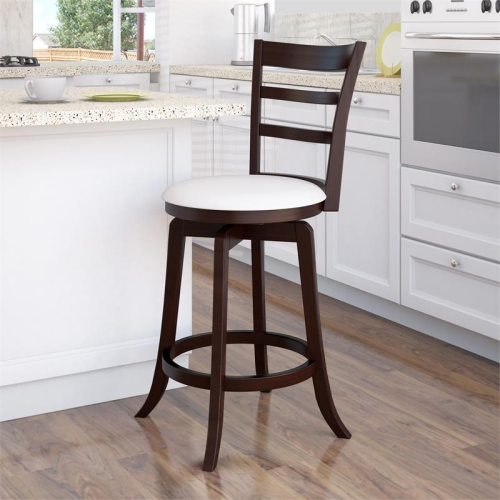 Woodgrove Contemporary Barstool - Espresso/White