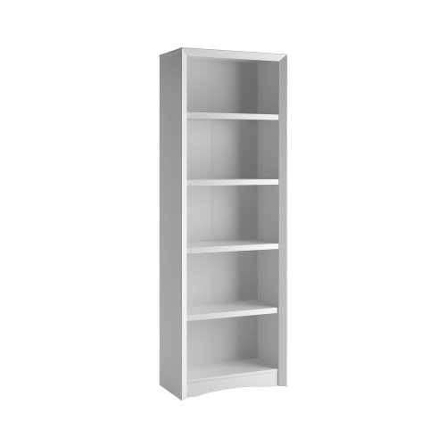 Quadra 71'' Tall Adjustable Shelf Bookcase, 5-Tier Shelving Unit Bookshelf with Open Shelves, White