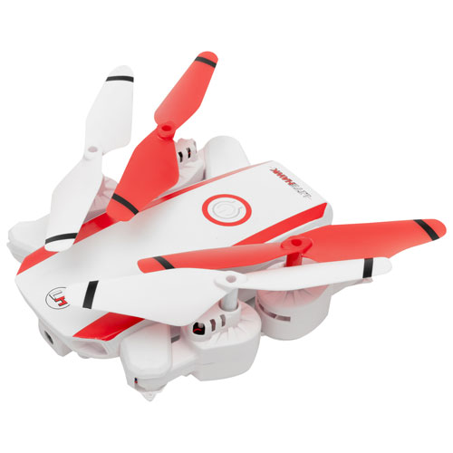Drone HD R.E.O. avec caméra de LiteHawk - Blanc/Rouge
