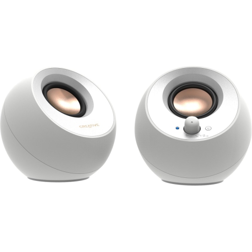 Creative Labs Pebble V3 2.0 Bluetooth Speaker System - White