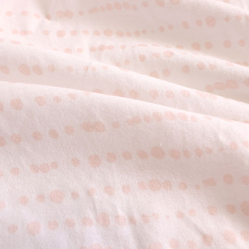 Nemcor Jersey Fitted Sheet - Crib - Pink Dots