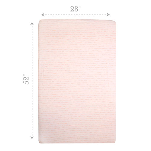 Nemcor Jersey Fitted Sheet - Crib - Pink Dots