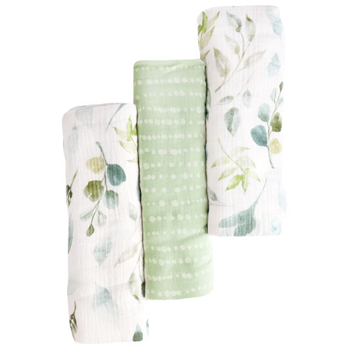 Nemcor Muslin Swaddles - 3 Pack - Botanical