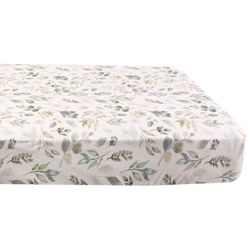 Nemcor Jersey Fitted Sheet - Crib - Botanical