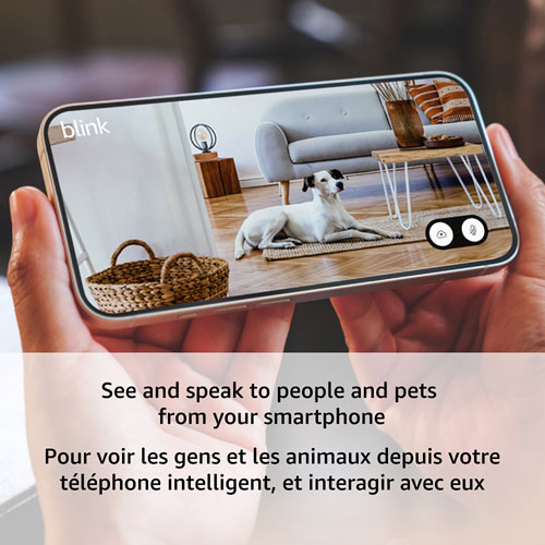 Caméra IP HD 1080p d'extérieur/d'intérieur Wi-Fi Mini 2 de Blink - Noir