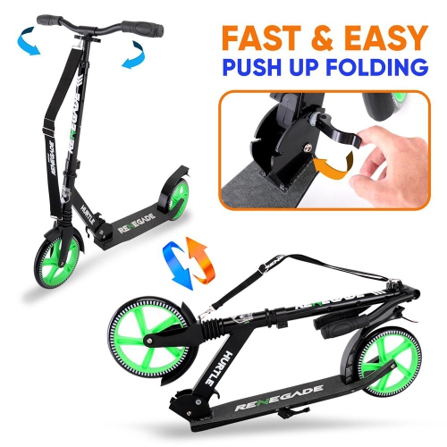 Lightweight and Foldable Kick Scooter - Adjustable Scooter for Teens and Adult, Alloy Deck with High Impact Wheels