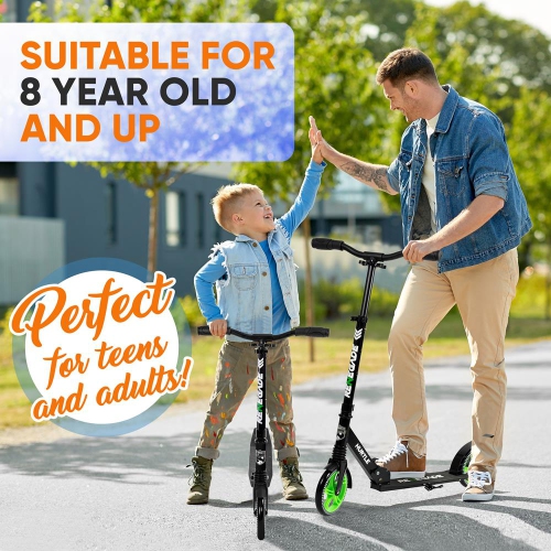 Lightweight and Foldable Kick Scooter - Adjustable Scooter for Teens and Adult, Alloy Deck with High Impact Wheels
