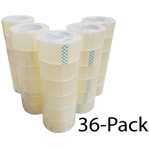 36-Pack: Cold/Hot-Weather Packing Tape Bundle: 36 Rolls, Premium Adhesion for Canada. Free Shipping