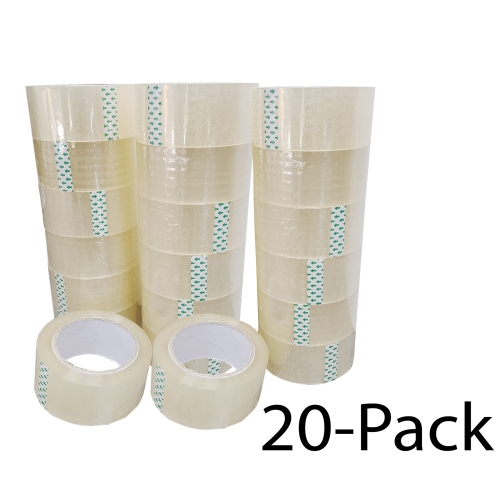 20-Pack: Cold/Hot-Weather Packing Tape, 20 Tape Rolls, Premium Adhesion for Canada. Free Shipping