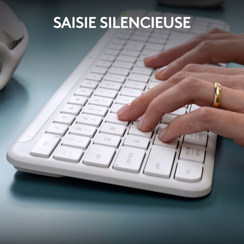 Clavier sans fil Signature Slim K950 de Logitech - Blanc cassé - Anglais - Exclusivité Best Buy