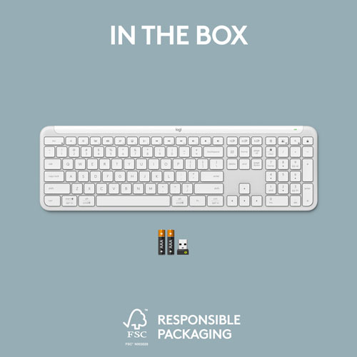 Clavier sans fil Signature Slim K950 de Logitech - Blanc cassé - Anglais - Exclusivité Best Buy